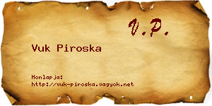 Vuk Piroska névjegykártya